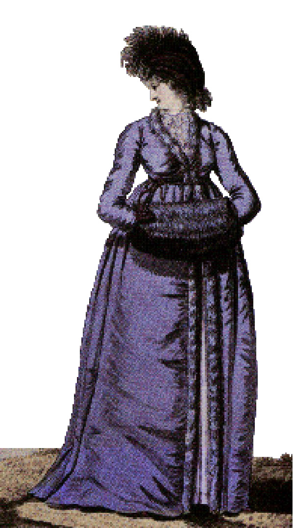 dMorning walking dress purple (outer warmth) pelisse Mar 1798